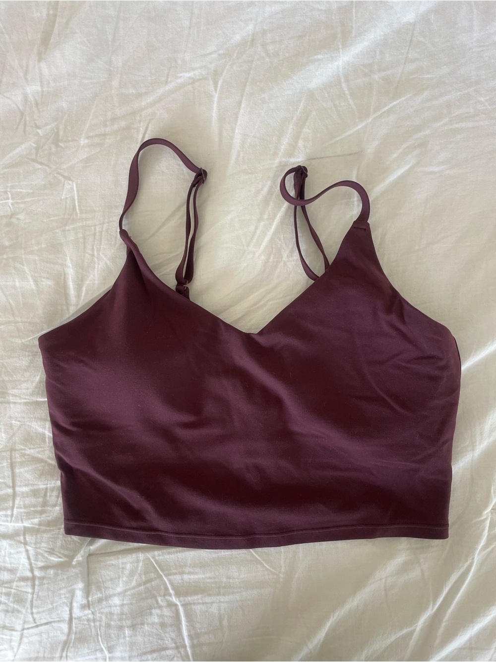 Athleta | Elation V-Neck Longline Bra A-C - Spiced Cabernet